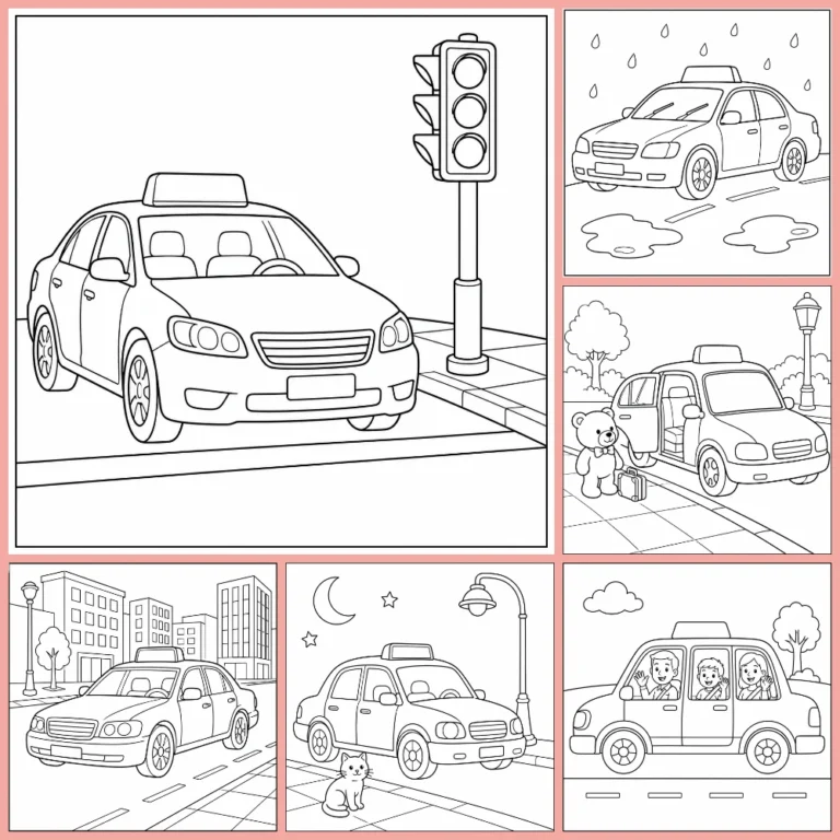 Gratis Taxi Kleurplaten Om Te Printen PDF Voor Alle