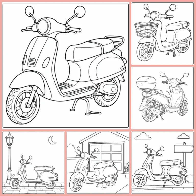 Gratis Vespa Kleurplaten Om Te Printen PDF Voor Alle