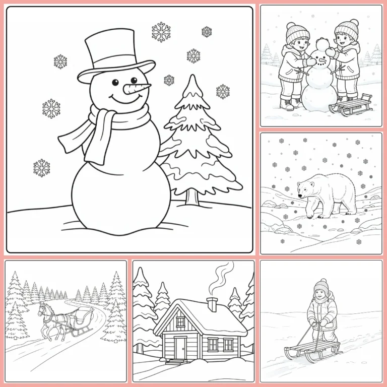 Gratis Winter Kleurplaten Om Te Printen PDF Voor Alle