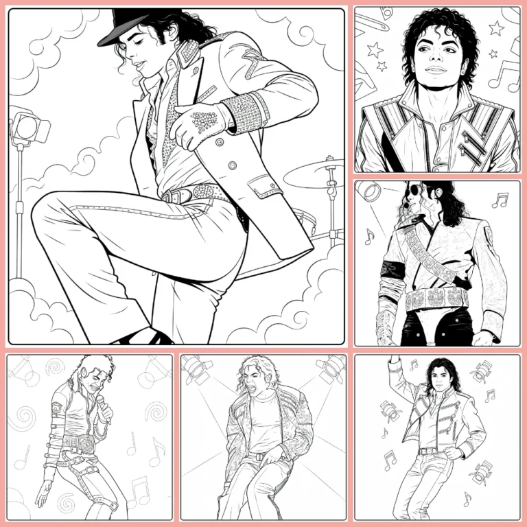 Gratis Michael Jackson Kleurplaten Om Te Printen PDF Voor Alle