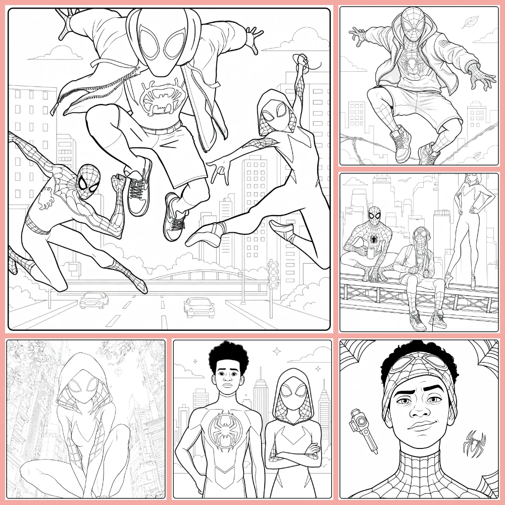 Gratis Spider Man Across The Spider Verse Kleurplaten Om Te Printen PDF